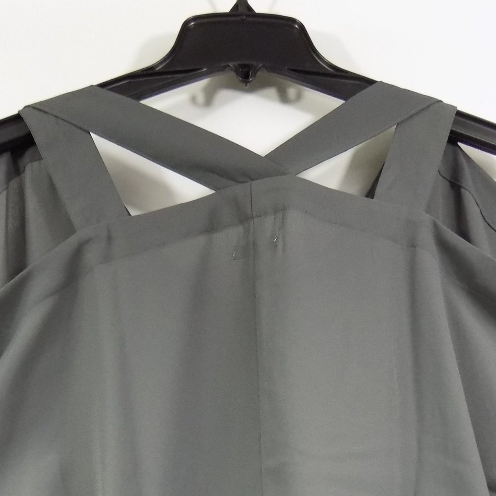 Juicy Couture Long Sleeve Criss Cross Back Open Shoulder Blouse Size XS - Picture 6 of 8